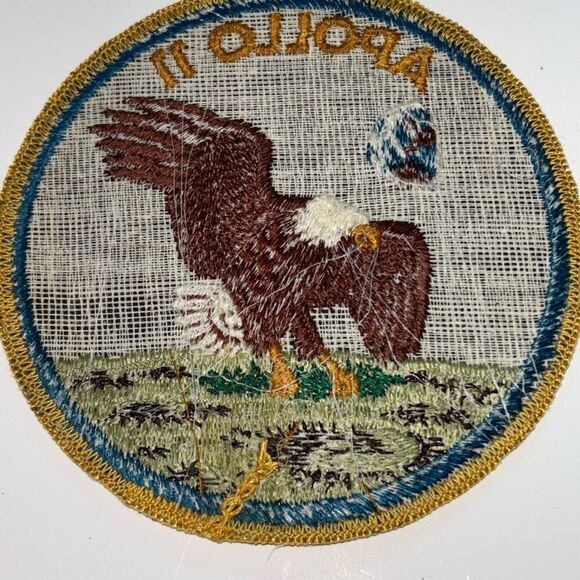 Vintage/Original Apollo 11 (XI) "BIG" Crew Patch Texas Art Embroidery NASA - Picture 2 of 4